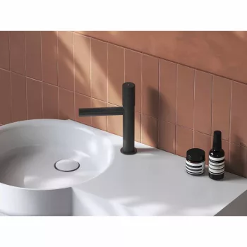   Revers álló mosdócsaptelep 220 mm leeresztő nélkül RV 012A.20BLM, matt fekete
