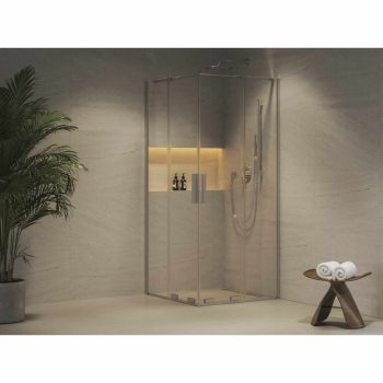 RORV2 90x90 zuhanykabin krómhatású+transparent