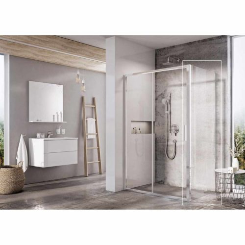 Blix Slim BLSPS-80 fix oldalfal krómhatású+transparent