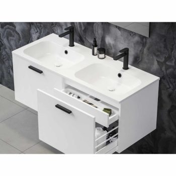 Chrome Slim 120 duplamosdó fehér, furattal