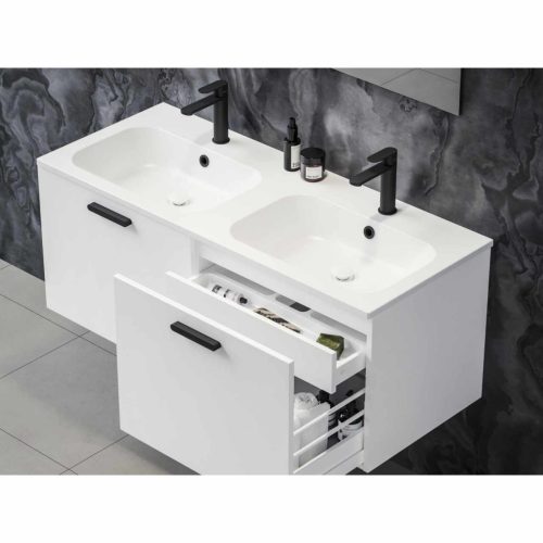 Chrome Slim 120 duplamosdó fehér, furattal