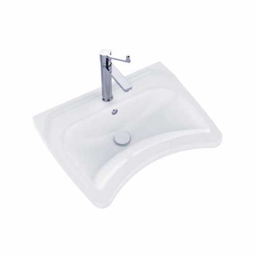 Safe 60 mosdó, csaptelep furattal és túlfolyóval