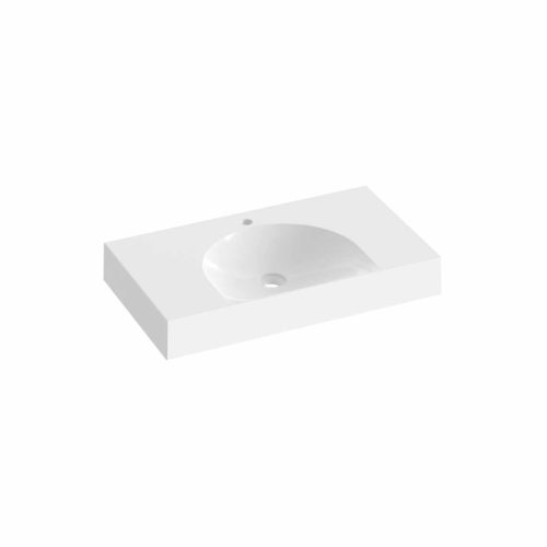 Lite 80/45 S mosdó fehér, túlfolyó nélkül, csaptelep furattal