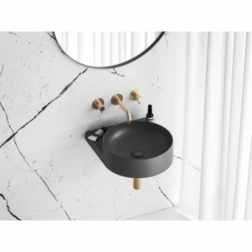 Yard 40 kerámiamosdó antracit, túlfolyó furat nélkül