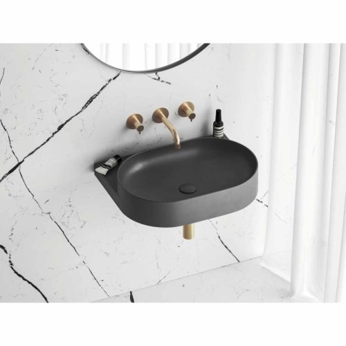 Yard 60 kerámiamosdó antracit, túlfolyó furat nélkül