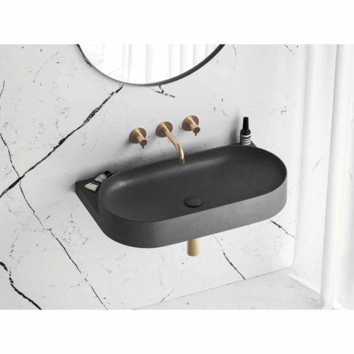 Yard 80 kerámiamosdó antracit, túlfolyó furat nélkül