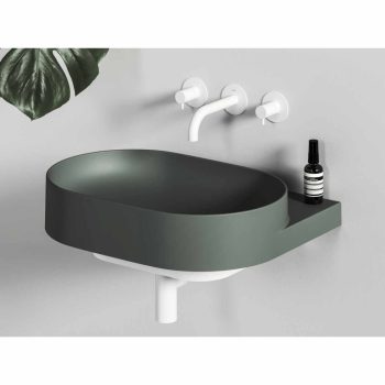 Yard 60 kerámiamosdó Grey Green, túlfolyó furat nélkül