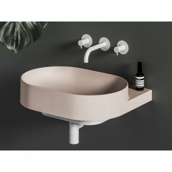   Yard 60 kerámiamosdó Alabaster Pink, túlfolyó furat nélkül