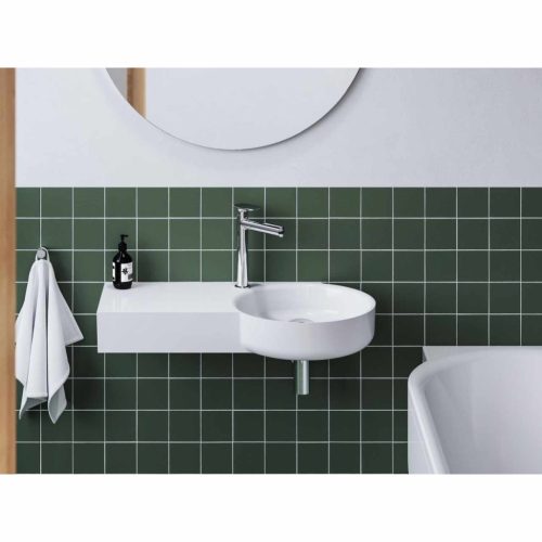 ARC 83/43 mosdó bal fehér, túlfolyó nélkül, csaptelep furattal