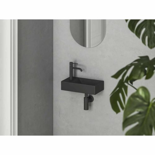 Veda Wall 40 kézmosó bal matt fekete