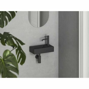 Veda Wall 40 kézmosó jobb matt fekete