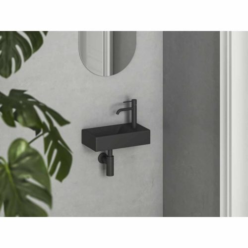 Veda Wall 40 kézmosó jobb matt fekete