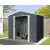 RIWALL PRO  6x8 antracit fém kerti tároló 2,4 x 1,7 m nyeregtetővel (antracit), RMSA 6x8