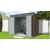 RIWALL PRO 6x8 brown fém kerti tároló 2,4 x 1,8 m lapostetővel (barna), RMSP 6x8