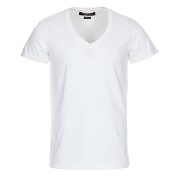 Férfi fehér V-nyakú póló 3 db