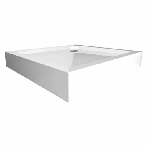 WELLIS | Szögletes magas zuhanytálca, 80x80x14,5 cm