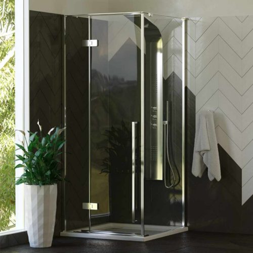 WELLIS | Sorrento Plus zuhanykabin + zuhanytálca, jobbos, 90x90x200 cm