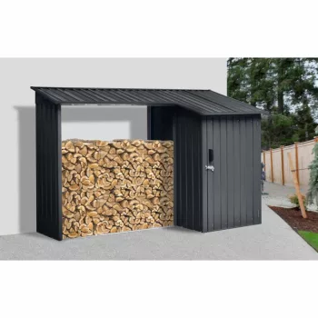   RIWALL PRO tűzifatároló fészerrel 2,7 x 1,6 m (antracit),RMWS 3x9 Anthracite