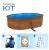 Pontaqua Family Pool KIT WOOD ovális fémfalas családi medence szett, WSZ_015
