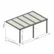 GAMPRE Regium Pergola 17,7 m², 16 mm polikarbonát, 350 x 508 cm