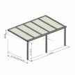 GAMPRE Regium Pergola 20,3 m², 16 mm polikarbonát, 400 x 508 cm