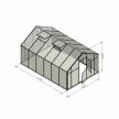 GAMPRE Sanus XL12 polikarbonát üvegház 12,5 m², 6 mm