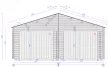 Timber Namak fából készült garázs 37 m², 44 mm