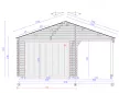 Timber Skadar fából készült garázs és táróló, 22 m², 44 mm 