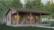 Timber Waterton faház 44 mm, 27+18 m² szigetelés "normal"