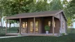 Timber Waterton faház 44 mm, 27+18 m² szigetelés "normal"