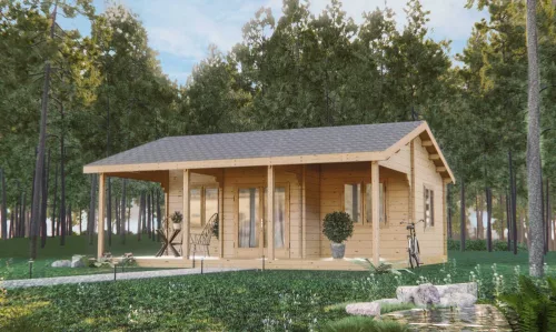 Timber Waterton faház 44 mm, 27+18 M²
