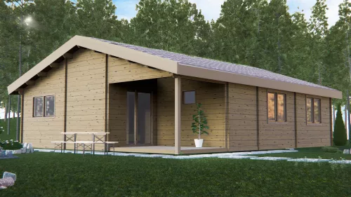 Timber Ebro faház  - lakóház szigeteléssel, 79,77 m²