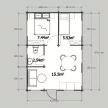 Timber Navarra faház 44 mm, 31 m²