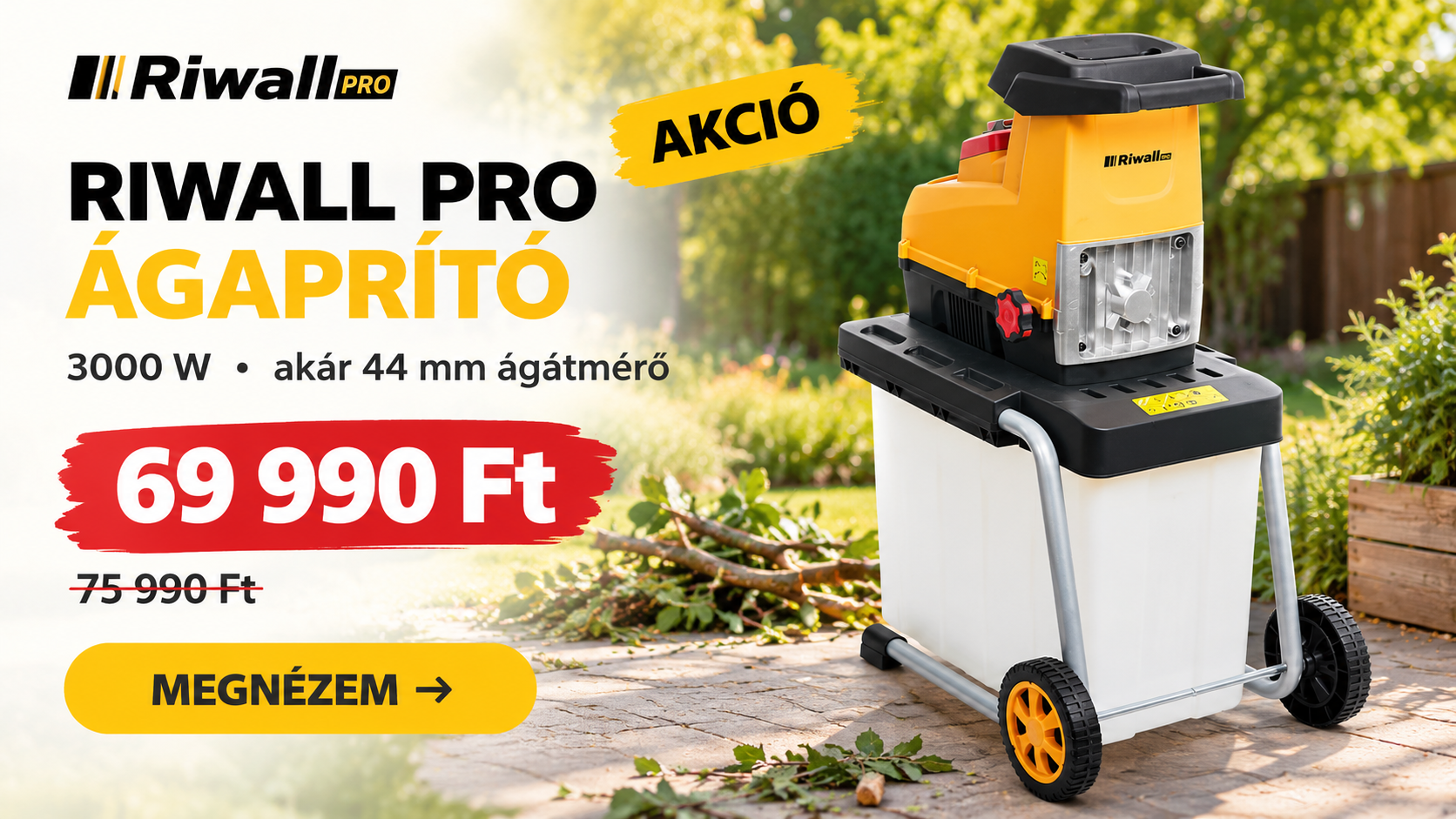 Riwall PRO ágaprító akció